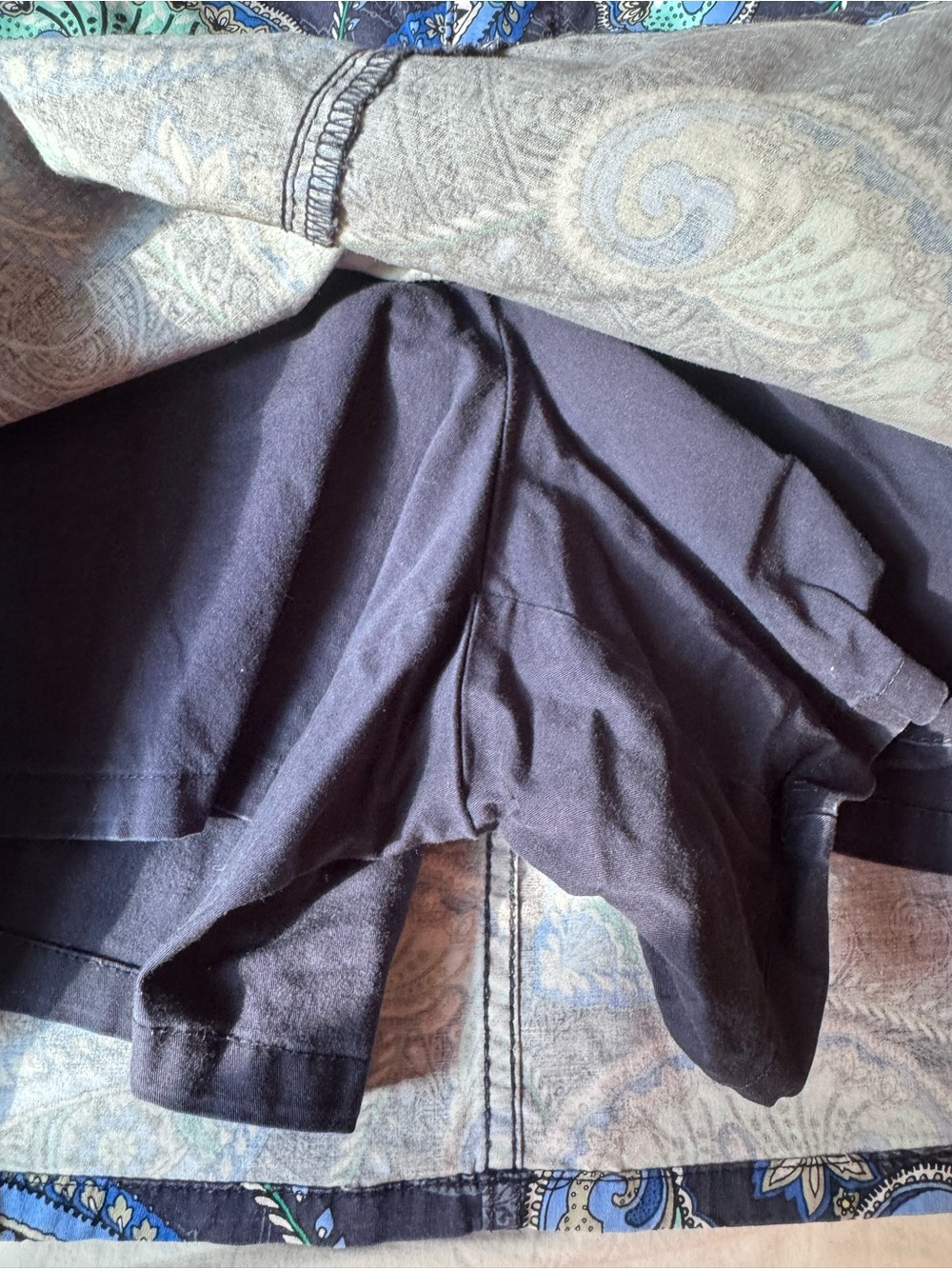 Croft & Barrow Classic Fit Paisley Stretch Skort Size 16 Navy Pockets - Picture 3 of 5